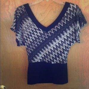 Black white and grey blouse